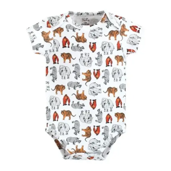 Touched by Nature Organic Cotton Bodysuits, Endangered Safari image {3}