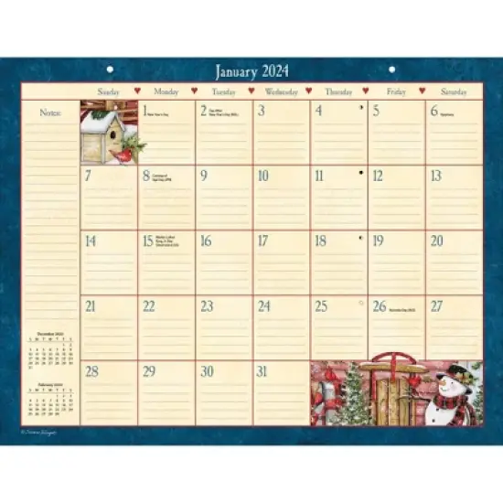 Lang 2024 Desktop Calendar 22"x17" Heart & Home image {1}