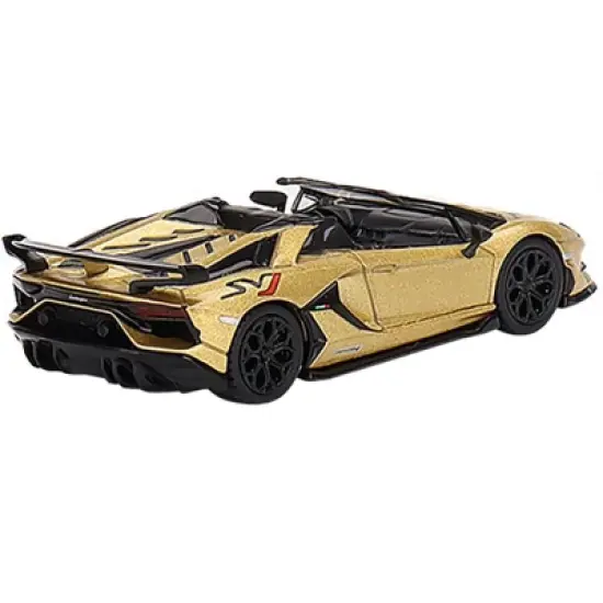 Lamborghini Aventador SVJ Roadster Oro Elios Gold Metallic Ltd Ed to 6000 pcs 1/64 Diecast Model Car by True Scale Miniatures image {2}