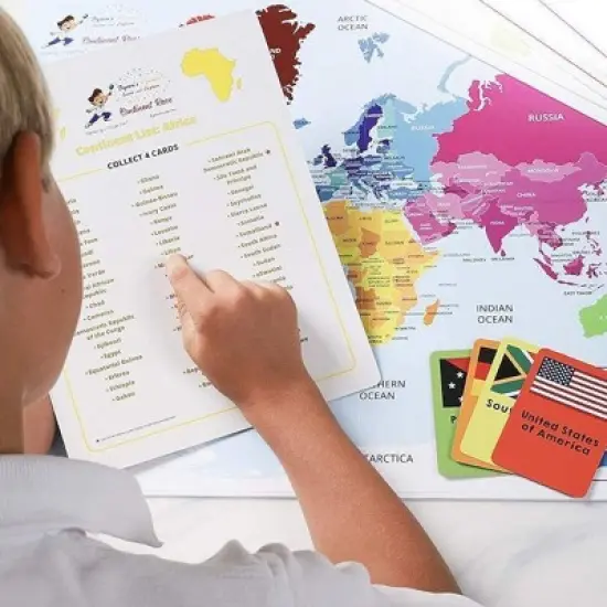 Continent Race - Geography Learning Educational Card Game for Kids image {2}