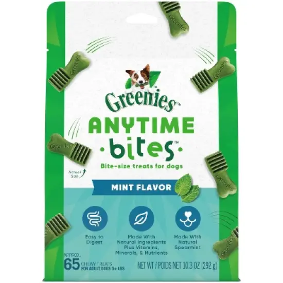 Greenies Anytime Bites Dental Peppermint Flavor Dog Treats   image {6}
