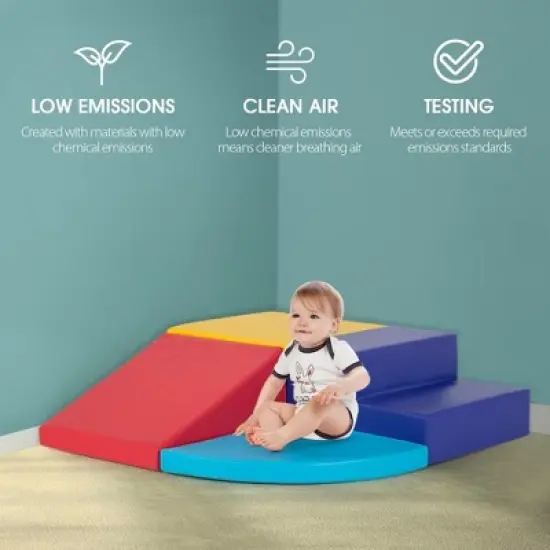 4-Piece Set Climbing Toys for Toddlers 1-3 and Climb Foam Play Set Babies Foam Blocks Toddler Climbing Toys for Crawling Climbing and Sliding image {10}