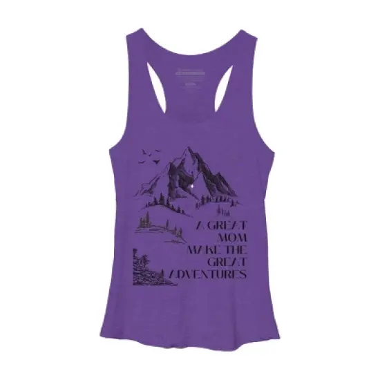 Women's Design By Humans A Great Mom Make The Great Adventures By Wortex Racerback Tank Top image {5}