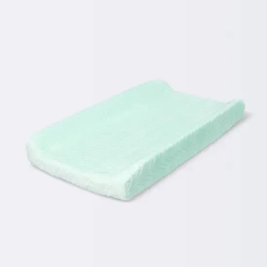 Plush Changing Pad Cover Chevron - Cloud Island&trade; Mint image {2}