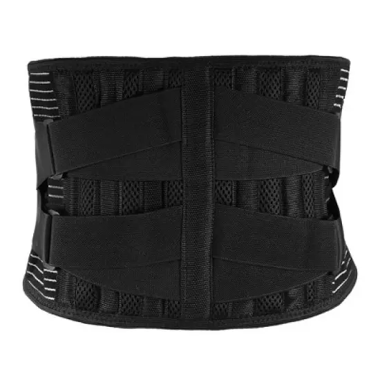 Unique Bargains Back Brace for Lower Back Pain Women Men Breathable Lumbar Support Belt for Ease Herniated Disc Scoliosis image {1}