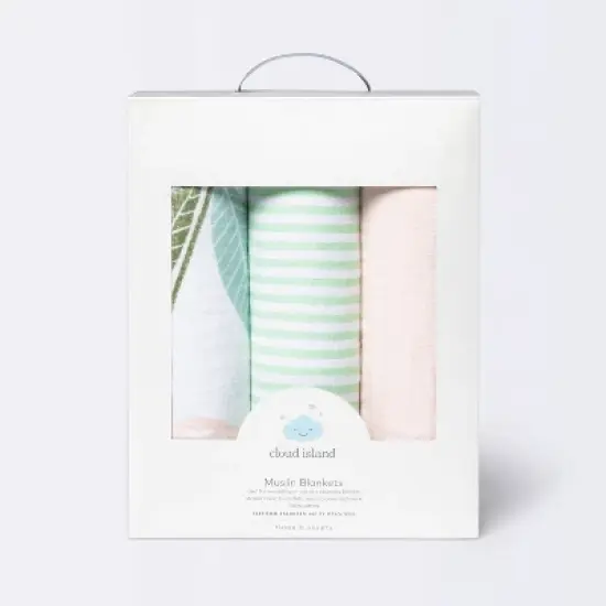 Muslin Swaddle Blankets Blooms - Cloud Island&trade; 3pk image {2}