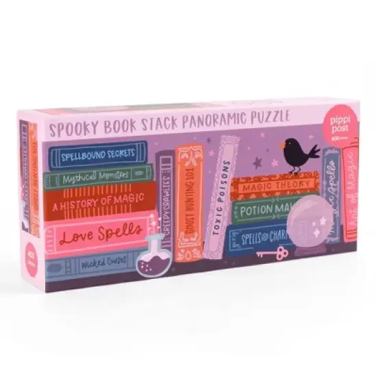 Spooky Bookshelf Panoramic Puzzle - 400pc image {6}