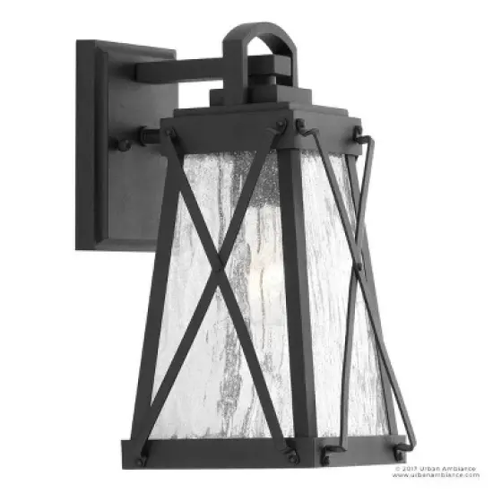Urban Ambiance Luxury English Country Outdoor Wall Light,  11-1/2"H x 6"W,  Midnight Black Finish, UHP1051 image {6}