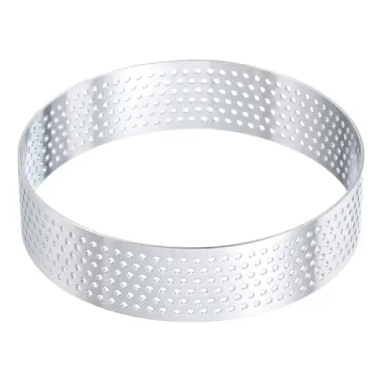 Unique Bargains Stainless Steel Non-Stick Perforated Baking Dessert Round Cake Ring image {5}
