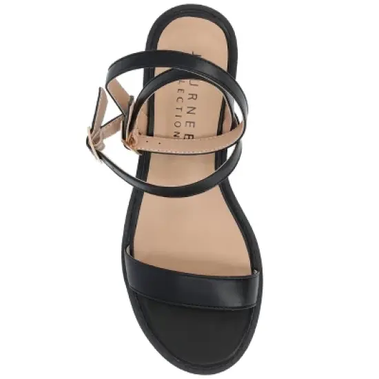 Journee Collection Womens Gigie Ankle Strap Stacked Heel Sandals image {3}