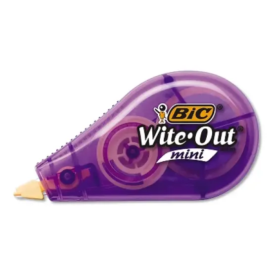 BIC Mini Correction Tape Non-Refillable 1/2 w x 26.2 ft Assorted WOTM11 image {9}