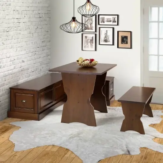 Colby Backless Nook Dining Sets Brown - Linon image {13}