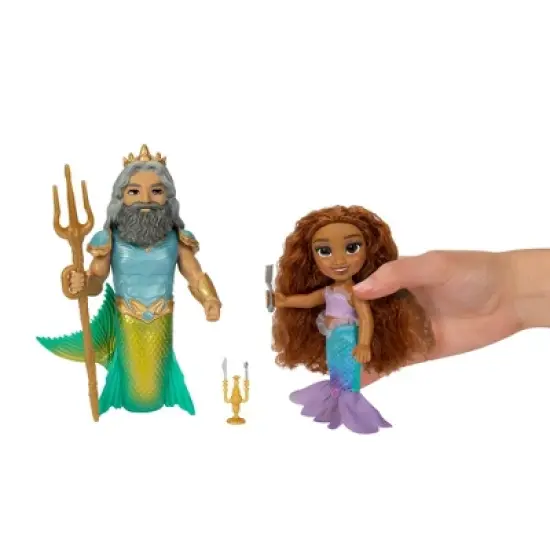 Disney&rsquo;s The Little Mermaid 6" Petite Character Gift Set Ariel and Triton image {2}