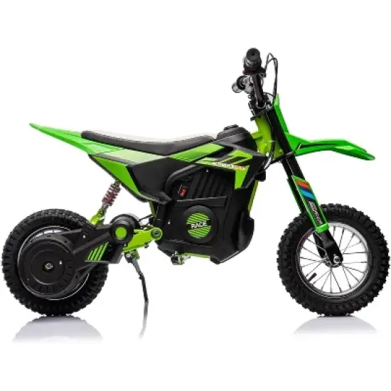 24V Kids Electric Off-Road Motorcycle 250W Motor Air-Filled Tires Metal Suspension Max 22KM/H 139LBS Load for Ages 6+ Riding Toy image {7}