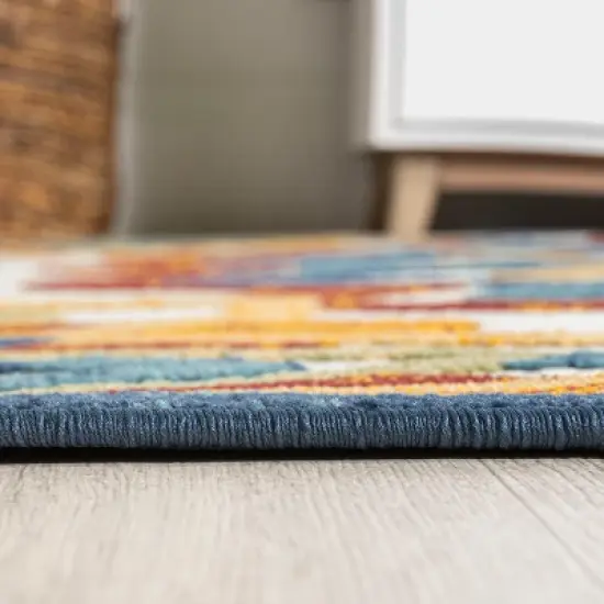 Flora Abstract Bold Mandala High-Low Indoor/Outdoor Area Rug - JONATHAN Y image {5}