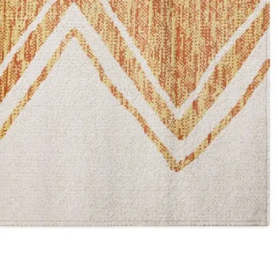 7'9" x 10'2" New York Patio Sofia Leon Indoor/Outdoor Rug Ivory/Mustard - Nicole Miller image {4}