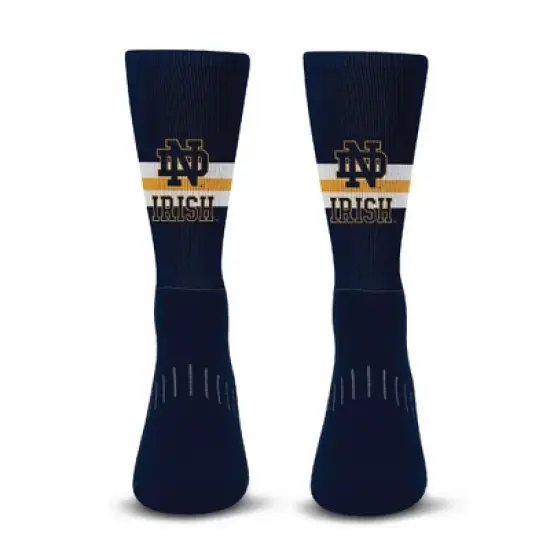 NCAA Notre Dame Fighting Irish Streak Team Color Crew Socks - L image {1}