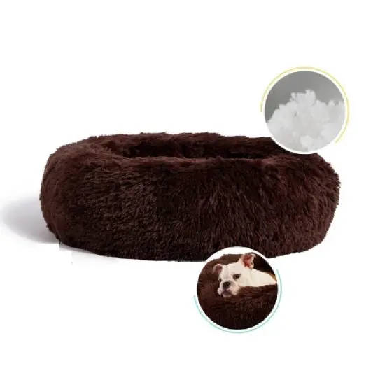 Best Friends by Sheri Donut Shag Dog Bed - 23"x23" - Chocolate image {5}