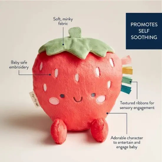 Itzy Ritzy Sweetie Snuggles Plush Stuffed Animal - Strawberry image {1}