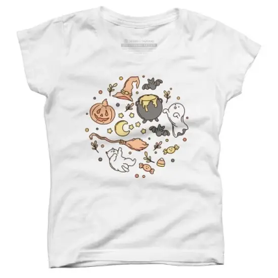 Girl's Design By Humans Halloween By kimprut T-Shirt image {4}