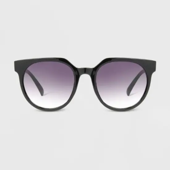 Women's Angular Square Sunglasses - Universal Thread&trade; Black image {1}