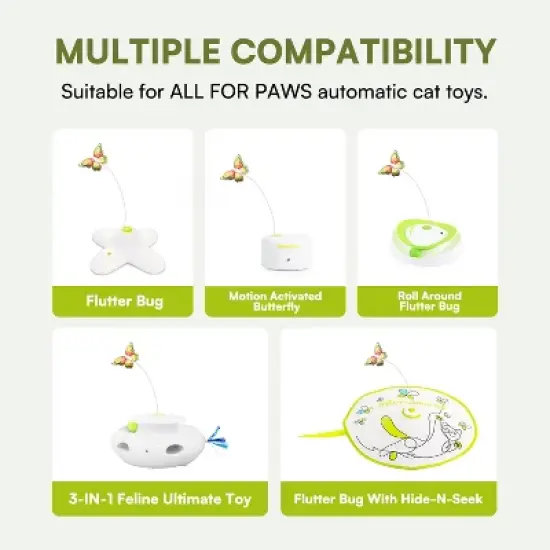 Allforpaws Flutter Bug Re-Fill, 6 Pack image {1}