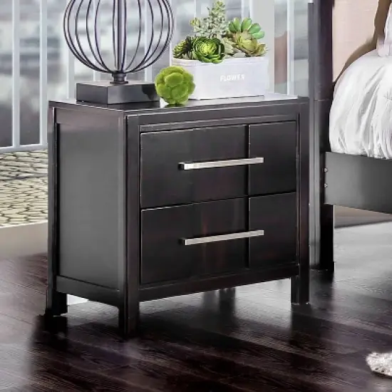 Dendro 2 Drawer Nightstand Espresso - HOMES: Inside + Out image {2}