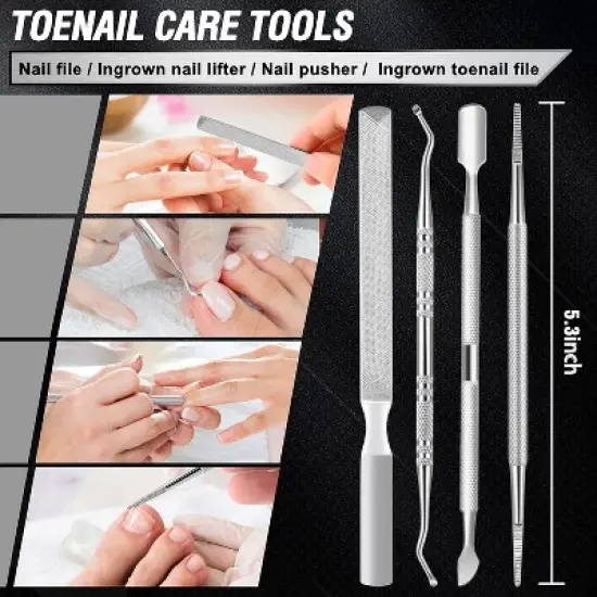 7Pcs Toenail Clippers for Seniors Thick Toenails, Heavy Duty Toe Nail Clippers Adult Thick Nails image {5}