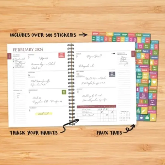 Willow Creek Press 2023-24 Academic Weekly Planner 6.5"x8.5" Softcover Black image {2}