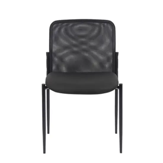 Mesh Guest Chair Black - Boss Office Products image {2}
