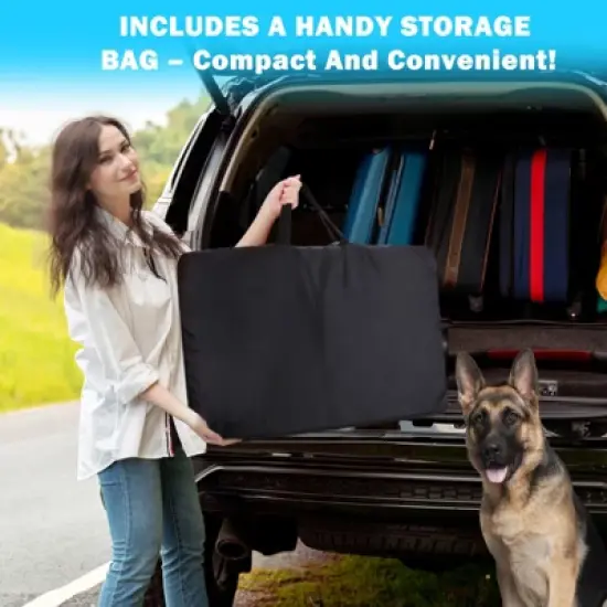 JOEJOY Back Seat Extender for Large Dogs - Hard Bottom Supports 330 lb, Oxford Waterproof Nonslip Dog Car Seat Cover image {6}