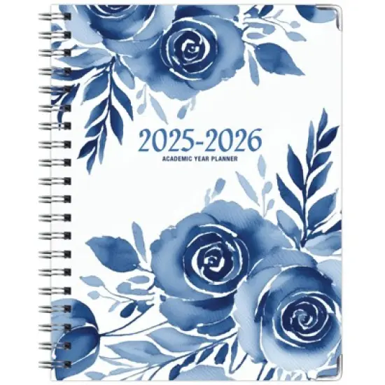 Global Printed Products Hardcover AY 2025-2026 Fashion Planner - 8.5"x11" (Blue Bloom) image {6}