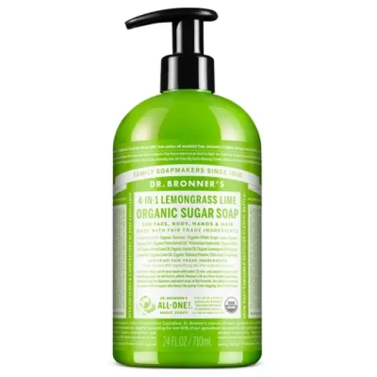 Dr. Bronner's Organic Sugar Soap - Lemongrass Lime image {5}