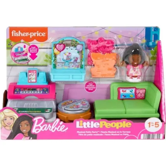 Fisher-Price Little People Barbie Musical Patio Party Playset image {5}