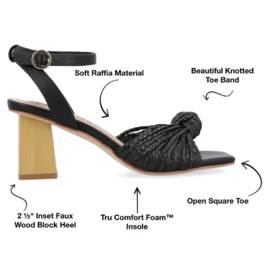 Journee Collection Womens Galinda Tru Comfort Foam Low Block Heel Sandals image {7}