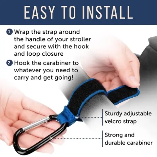 Maplefield [2 Pack] Stroller Hooks for Bags to Organize Your Day Out - Stroller Hooks for Hanging Bags image {5}