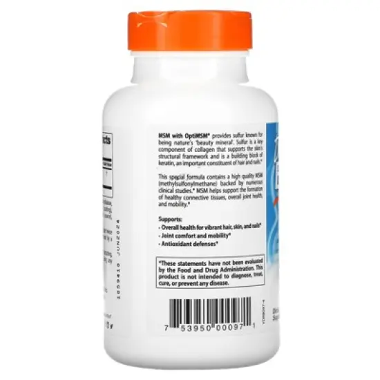 Doctor's Best MSM with OptiMSM&reg;, 1,500 mg, 120 Tablets image {2}