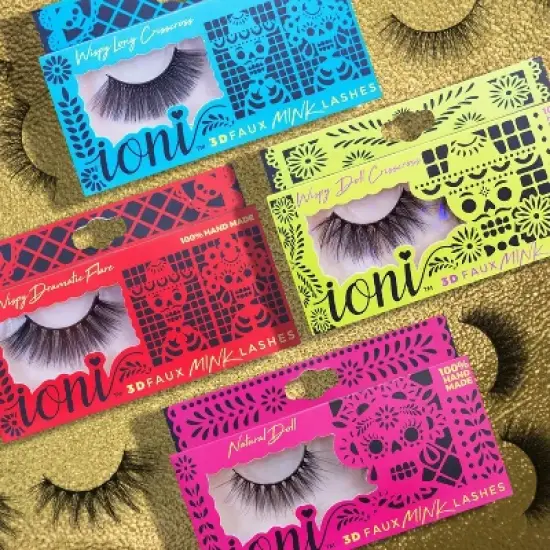IONI Wispy Doll Full 3D Faux Mink Eyelashes (Pack of 6) image {4}