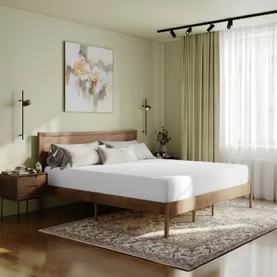 Flash Furniture Cloud Green Tea Cooling Gel 4-Layer Memory Foam Mattress in a Box with CertiPUR-US Certification, Washable Cover, and Pressure Relief image {1}