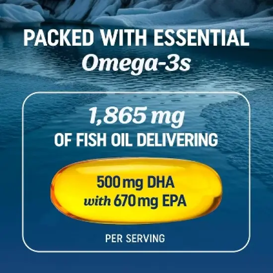 Omega 3 Fish Oil + CoQ10 Softgels, Omega-3 with CoQ10 Supplement for Heart Health, Cellular Energy, & Antioxidant Support, Lemon, MAV Nutrition, 60ct image {3}