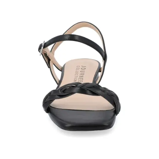 Journee Collection Womens Verity Ankle Strap Low Block Heel Sandals image {5}