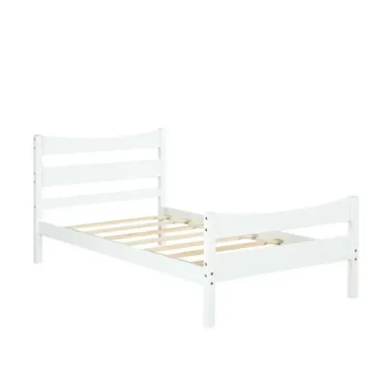 Costway Twin Size Platform Bed Frame Foundation w/Headboard &Wood Slat Support image {11}