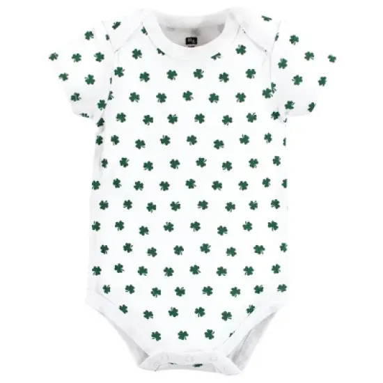 Hudson Baby Infant Boy Cotton Bodysuits, Cutest Clover image {3}