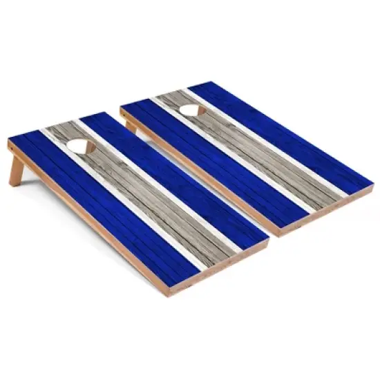 Skip's Garage Royal Striped Cornhole Board Set, Includes 2 Boards, 8 Bags image {6}