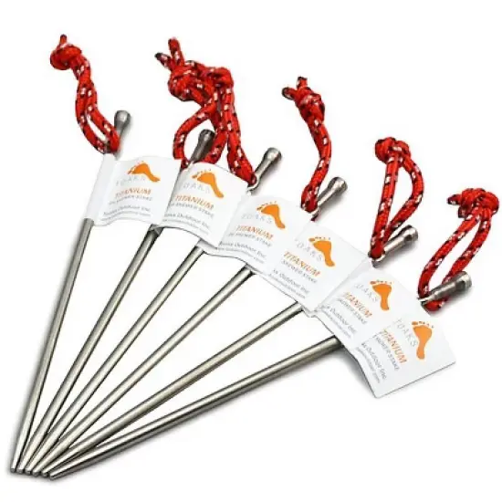 TOAKS Titanium Nail Peg 6-Pack PEG-06 - Outdoor Camping image {1}