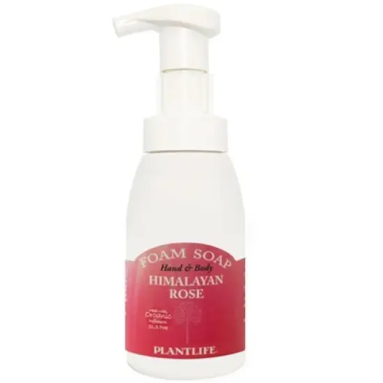 Plantlife Himalayan Rose Foam Soap &ndash; Plant-Based for All Skin Types &ndash; Hand & Body Wash, Shaving, Kids&rsquo; Foaming Fun &ndash; Made in California, 8.5oz image {4}