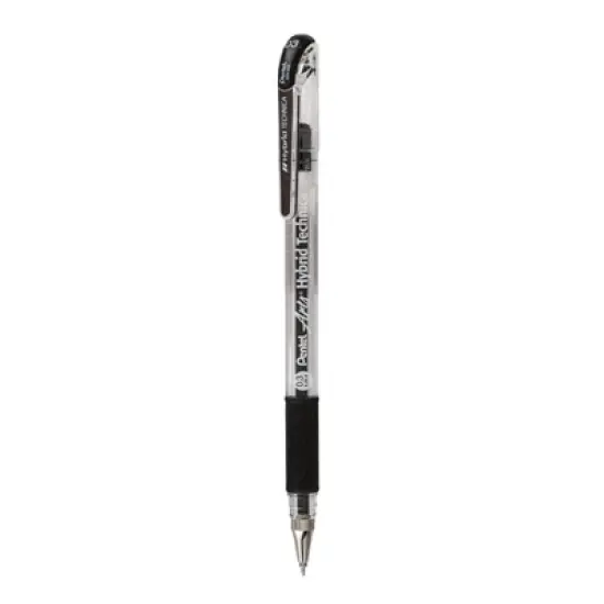 Pentel Arts Hybrid Technica (0.3mm) Gel Pen, Black Ink, Pack of 12 image {1}