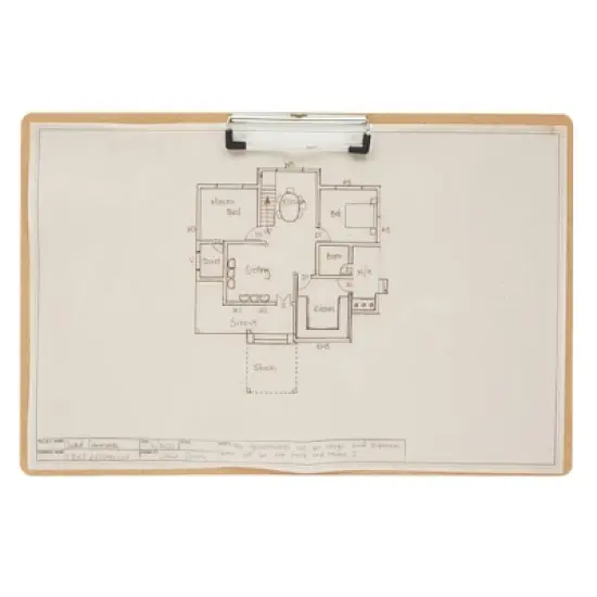 Stockroom Plus 4-Pack Extra Large Clipboard, Horizontal Wooden Lap Boards w Low Profile Clip for Drawing, Sketching, 3mm, 11.5x17.4 In image {2}