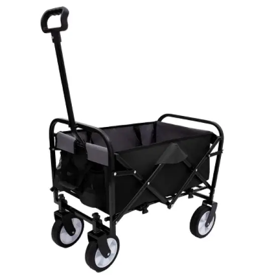YONWAY Foldable Wagon Cart with Strapping System, Beach Wagon, Utility Cart,for Camping Shopping Sports Gardening Fishing Supports 225 Lbs image {13}