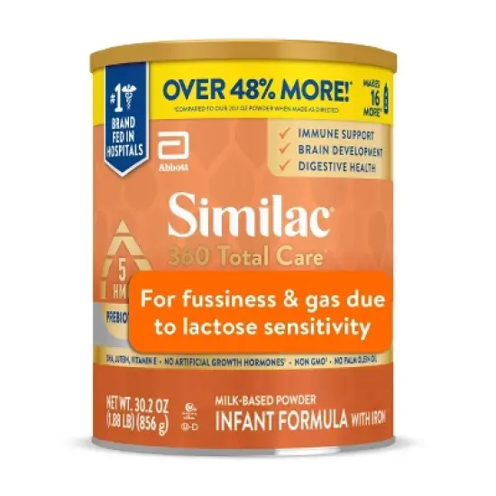 Similac 360 Total Care Sensitive Non-GMO Infant Formula Powder - 30.2oz image {1}
